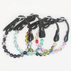 Fashion Pet Beaded Necklace Adjustable Transparent Glass Dog Cat Pearl Collar