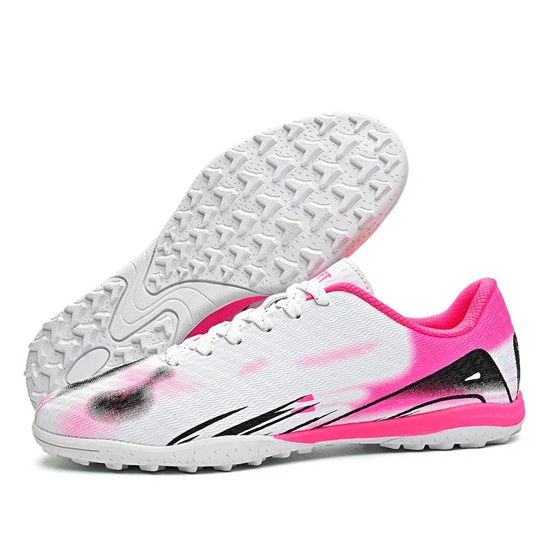 New Mens Outside Soccer Shoes Cleats Professional Football Shoes Kid Football Field Boots Plush Comfort Anti-Skid Training Athletic Shoes