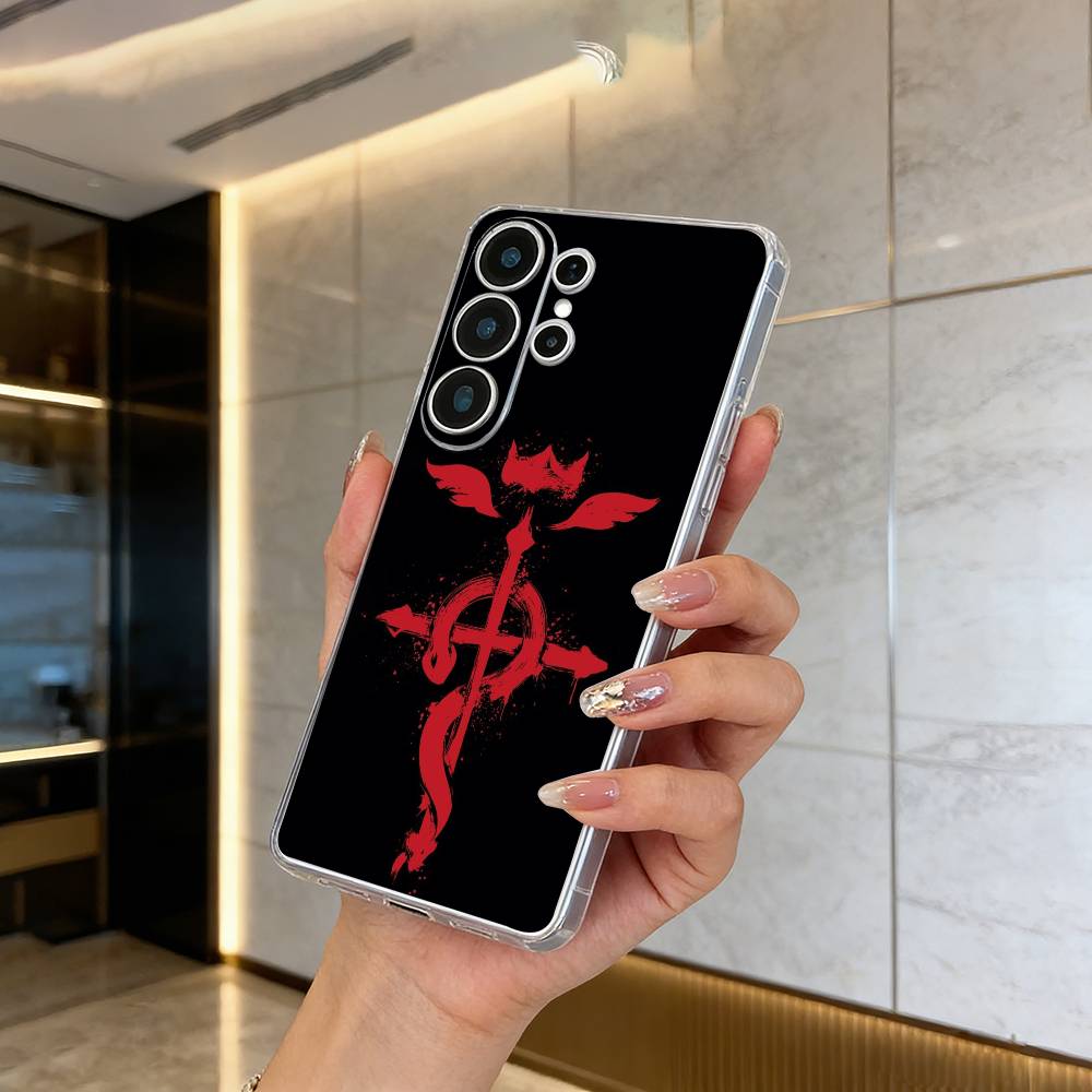 Popular anime-F-Fullmetal -Alchemist Clear Soft Silicone Phone Case forSamsung S25, S24, S21, S22, S23, S30, Ultra, S20, Plus