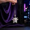 Car Rearview Mirror Hanging Ornament Bling Accessories, Cute Rhinestone Devil Rear View Holiday Gift for Lovers Charm, Halloween Auto Interior Pendant
