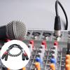 Professional Double Male To Female Microphone Cable For Studio Recording And Live Performances With Braided Jackets