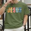Jesus The Way Truth Life Print Unisexs TShirt Casual Short Sleeve Tee All Season Comfort Ladies Top Plussize T Shirt Daily Wear