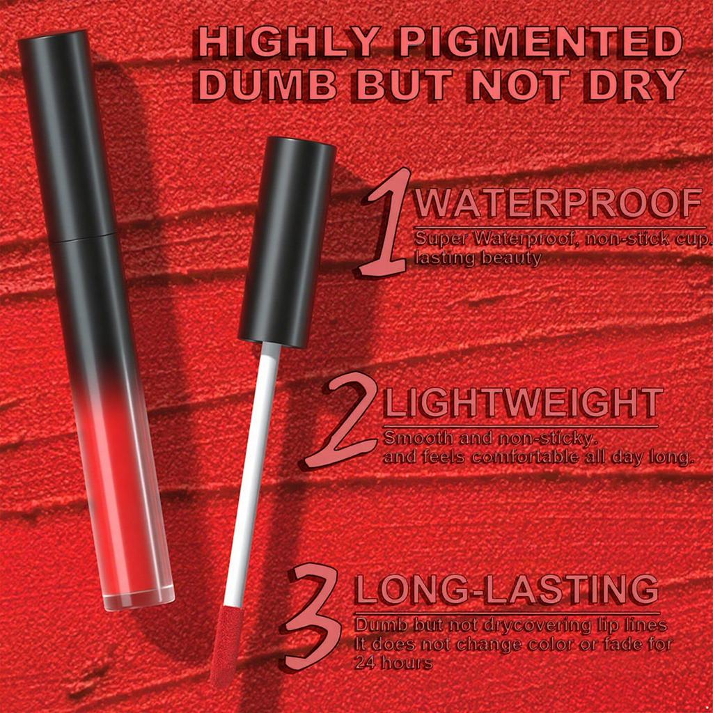 1-delige fluweelmatte lippenstift Rijk gekleurd Lichtgewicht Comfortabel om te dragen Niet-uitdrogende lipgloss Levendige tinten voor dagelijks gebruik of Halloween