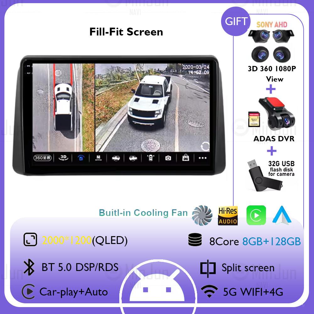 For Chrysler 2011 - 2015 Grand Voyager 5 Car Radio Android 14 Multimedia  Wireless Carplay Auto Stereo QLED Touch Screen