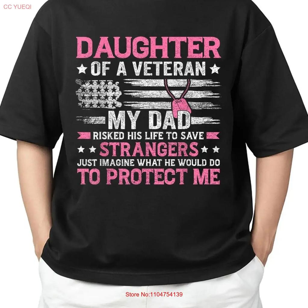 Daughter Of A Veteran Fathers Day Dad For Adult S 4XL T Shirt Vintage Washed Stylish Casual Designer Clothes Homme Streetwear