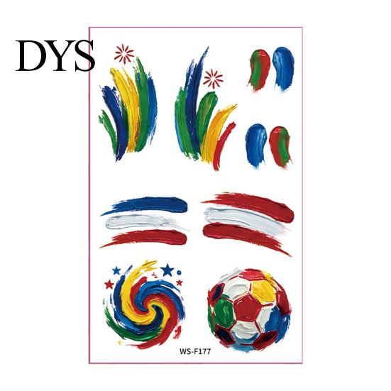 Tattoo Stickers Waterproof Sweatproof Temporary Tattoos for Club Decals Events Parties Football Fans Makeup Face