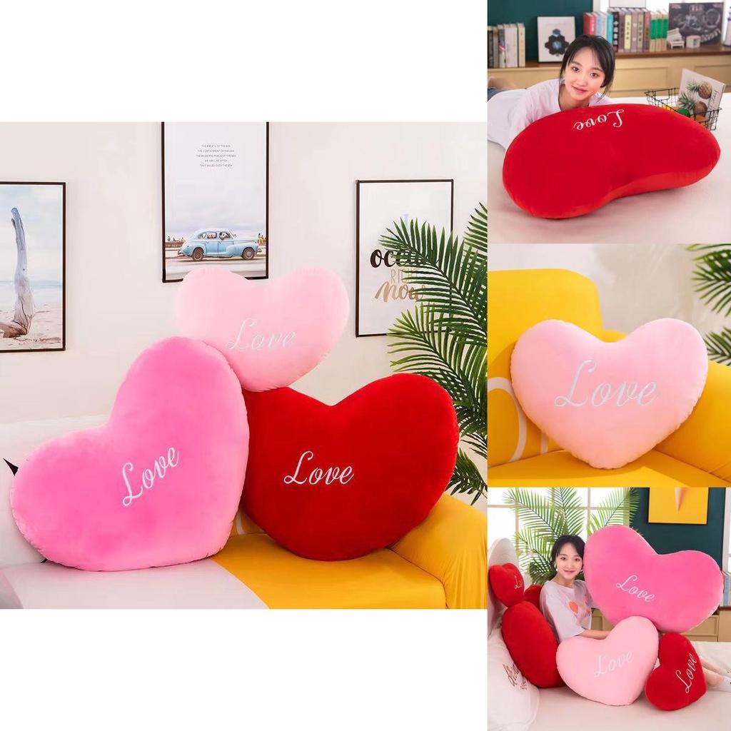 Adorable Love Heart Pillow With Super Soft Short Plush Customizable Design Various Sizes