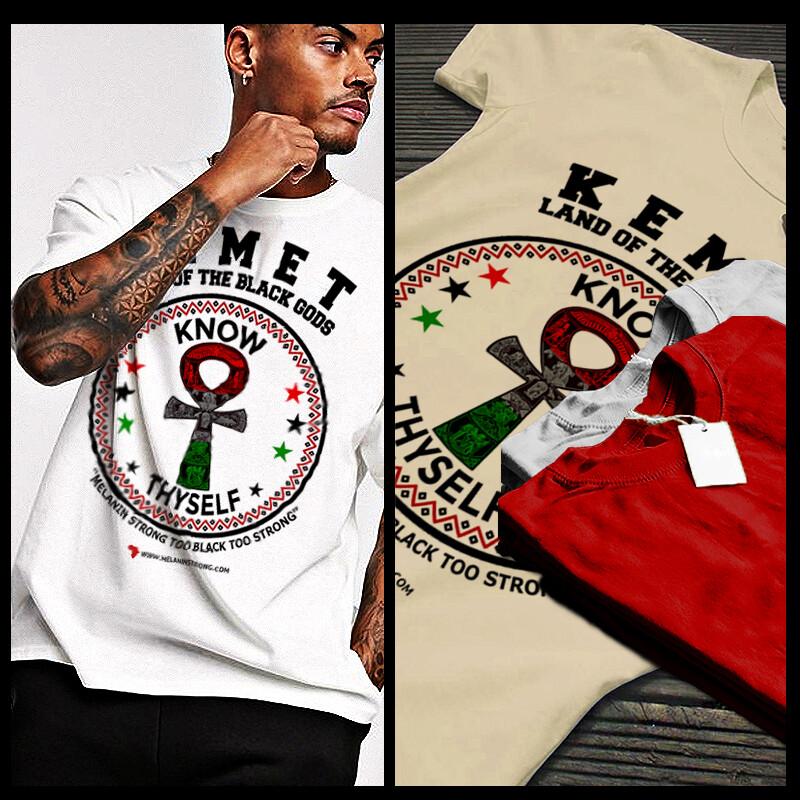 

African Kemet Black God RBG Ankh Marcus Garvey Woke Melanin Pharoah Unisex T-Shirt XXXXL