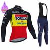 2026 Soudal Quick Step Team Męski Zimowy Zestaw Ubrań Rowerowych Długi Rękaw Termiczny Polarowy Koszulka Rowerowa MTB Ciepła Ropa Ciclismo Hombre