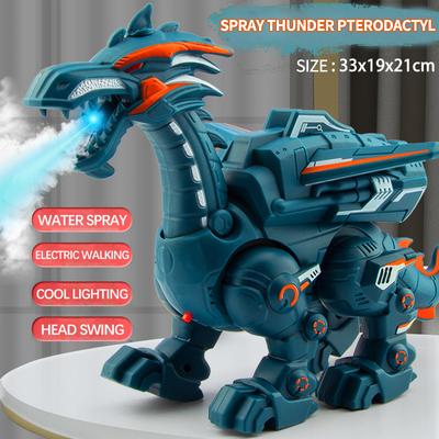 Electric Spray Disinfect Robot Dinosaur Toy Children's Day Gift Montessori Walking Pterosaur Sound Toy Robot Spray Toys For Kids
