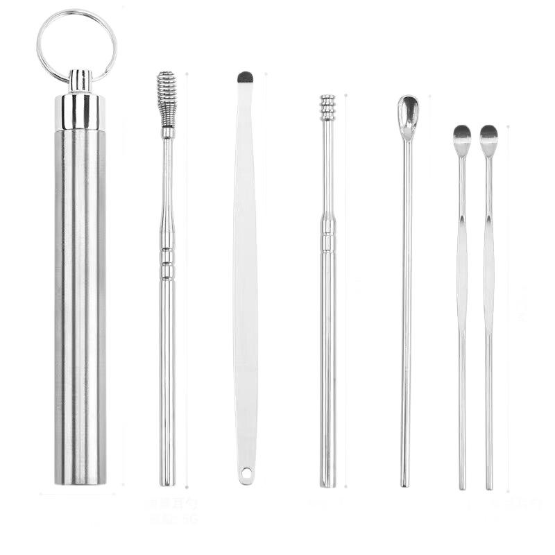 Stainless Steel Ear Cleaner 10Pcs Set Ear Wax Removal Kit for Precise and Comfortable Ear Cleaning Tasks