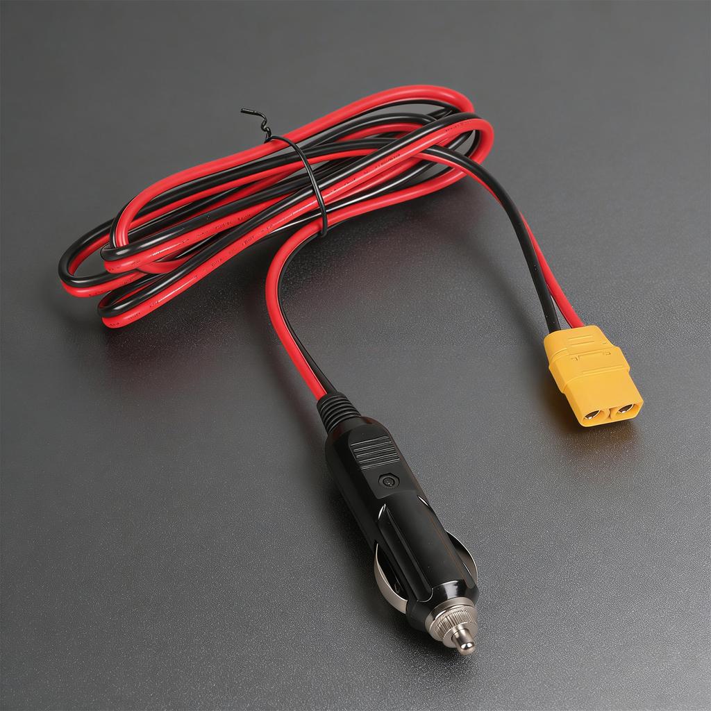 XT90 Female To 12V Car Lighter Male Adapter Cable XT90 To Car Lighter Power Cord For Portable Power Stations 100/150cm