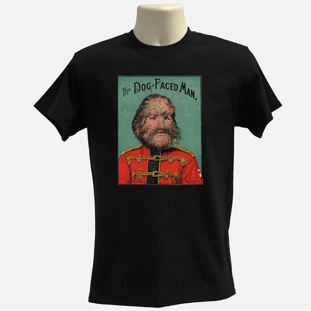 Dog faced man funny Tshirt halloween 100% organic cotton Tee Unisex T-Shirt M