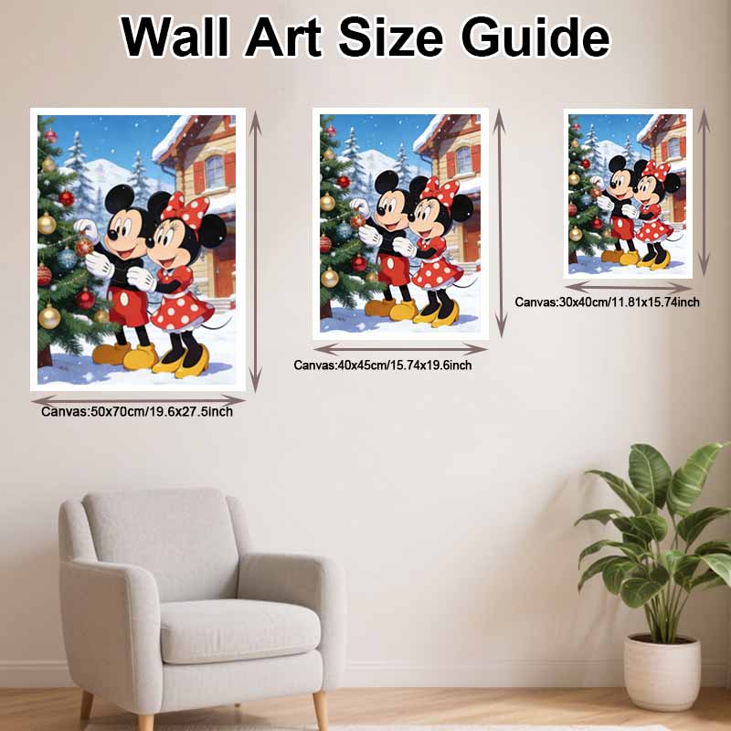 Disney Diamond Art Painting Kit 5D Diamond Christmas Tree Painting Dot Art Gemstone Crystal Paint Diamond Home Wall Decor
