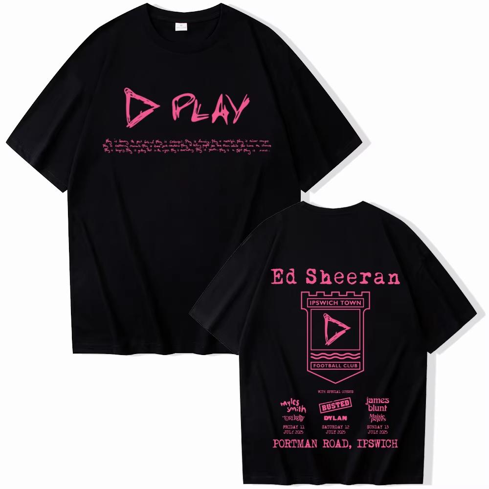 Ed Sheeran Mathematics 2025 Tour Summer Cotton T-Shirts Man Woman Harajuku O-Neck Short Sleeve Shirts Music Fans Gift Male Tops