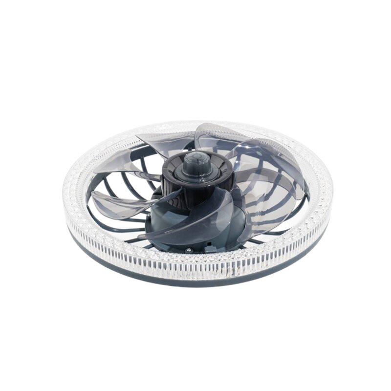 Smart Remote Control Ceiling Fan Light: Silent, Dimmable, E27 Screw, Integrated for Bedroom Lighting.