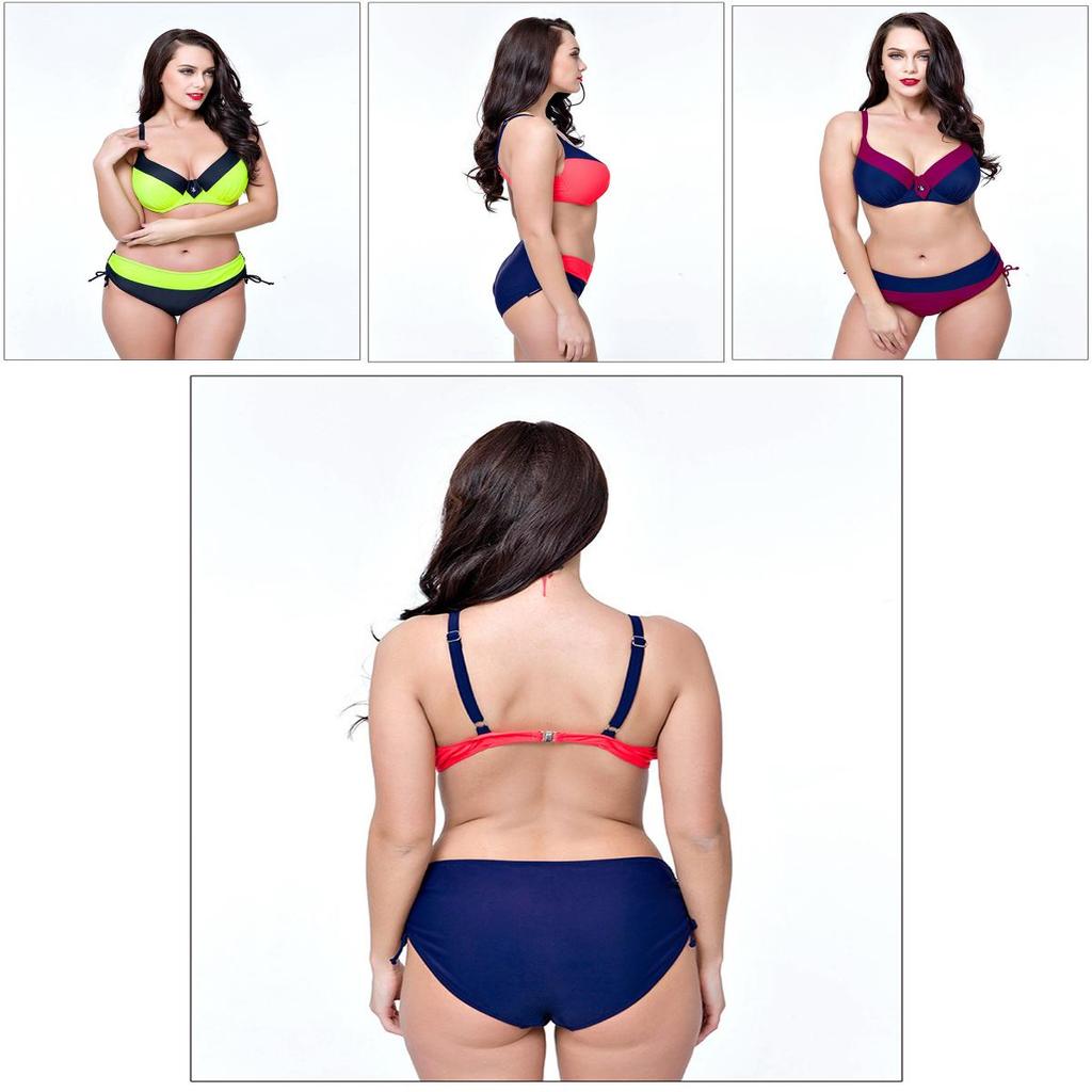 Premium Quality Fashion Women Sexy Bikini Solid Color Two Piece Split Swimsuit For Beach Fun