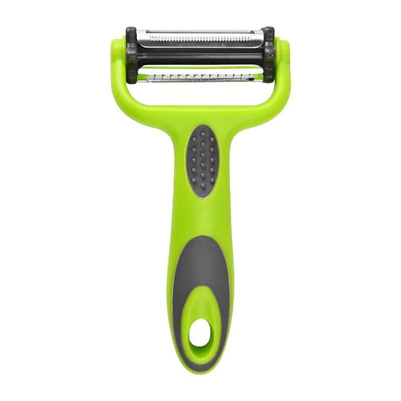 Точечный многофункциональный очиститель 3-в-1: Креативная вращающаяся овощечистка, терка для фруктов, овощей и дыни.