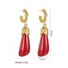 Atoztide New Fashion Shiny Zircon Earring for Women Stainless Steel Trendy Gold Color Statement Stone Stud Earring Jewelry Gift