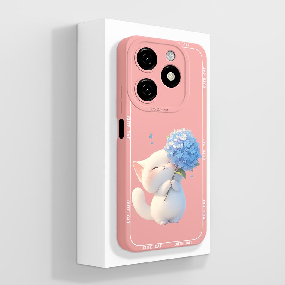 For Tecno Spark 20 Pro Plus 20C Case Creative Cartoon Cover For Spark20 Pro 4G 5G Soft Liquid Silicone Anti Drop Phone Protector