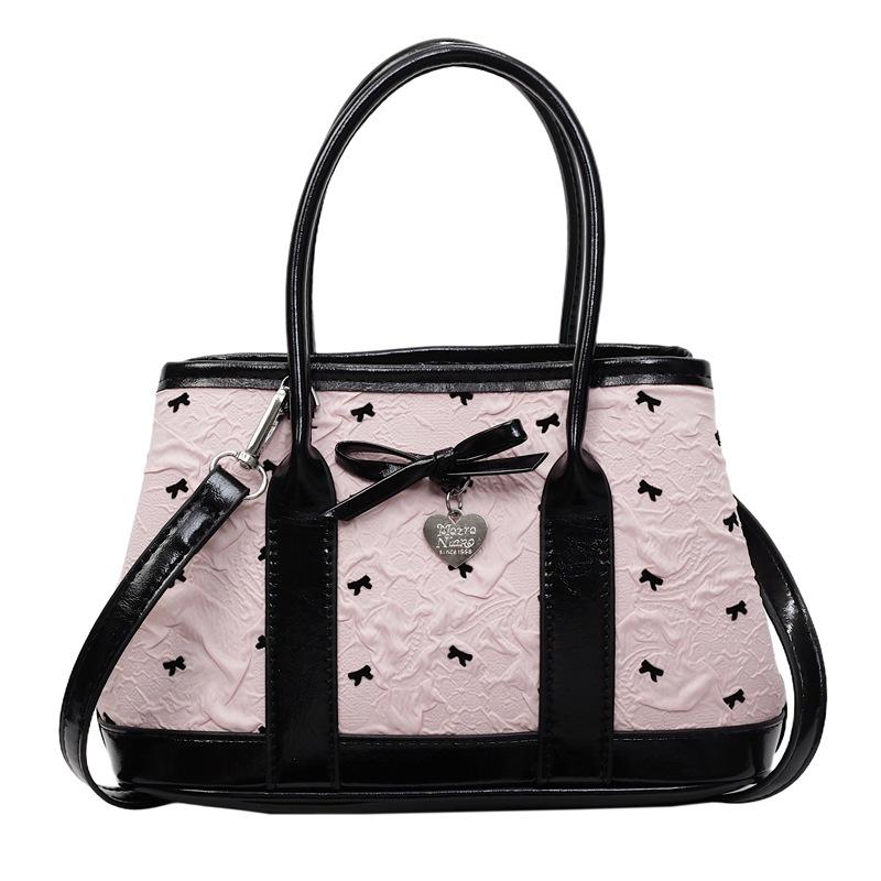 

Handbag New Bow Bucket Bag Contrast Shoulder Bag Crossbody Bag чорний