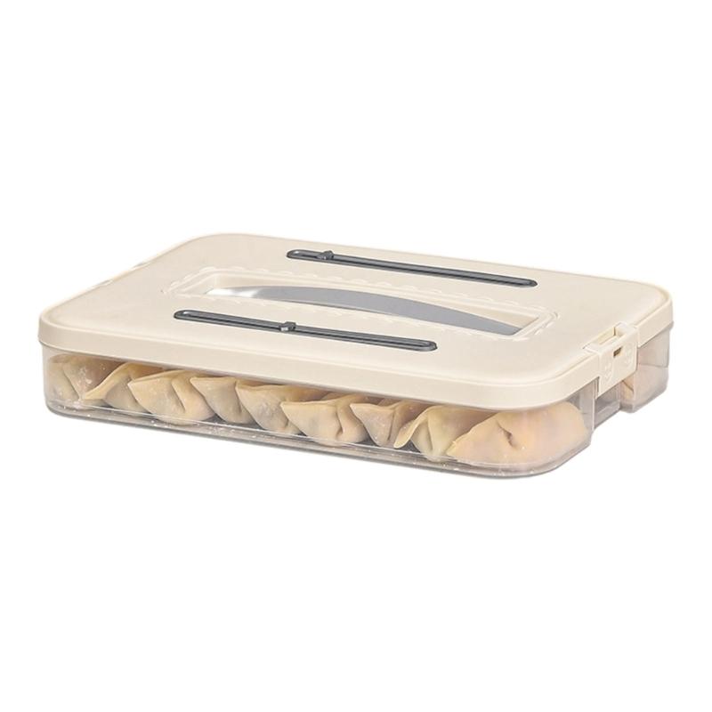 652F Clear View Kitchen Freezer Organizers With Interlocked Lids 4 Layer Stackable Design For Iced Preservation 1