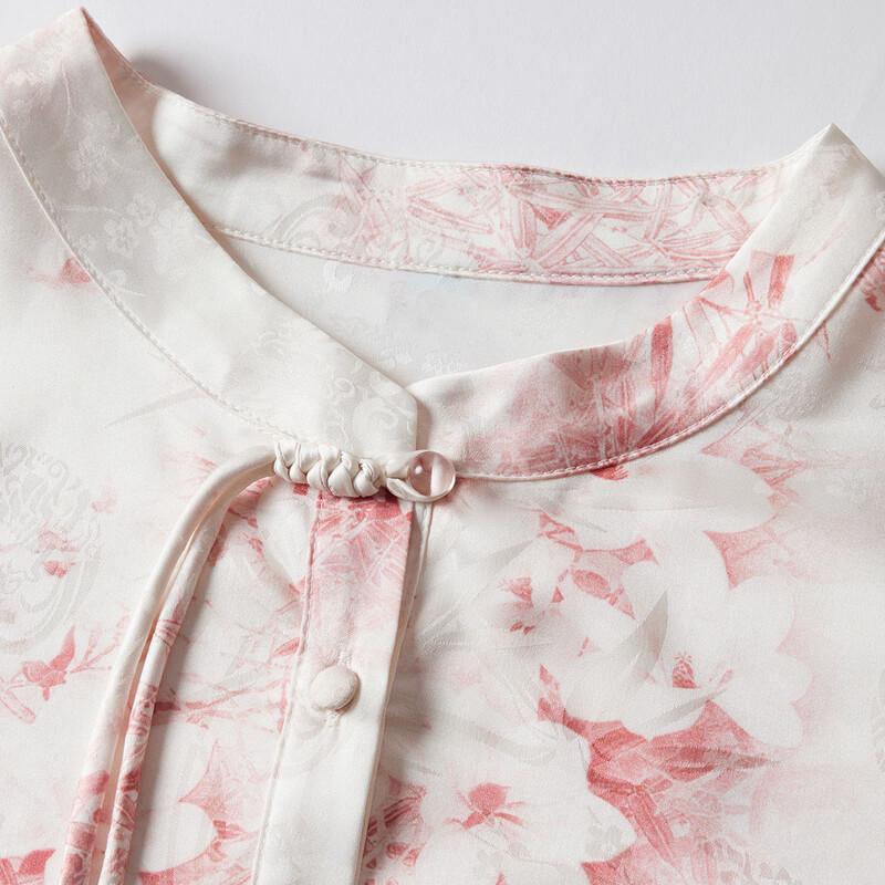 New Chinese Style Printed Five-Sleeve Shirt