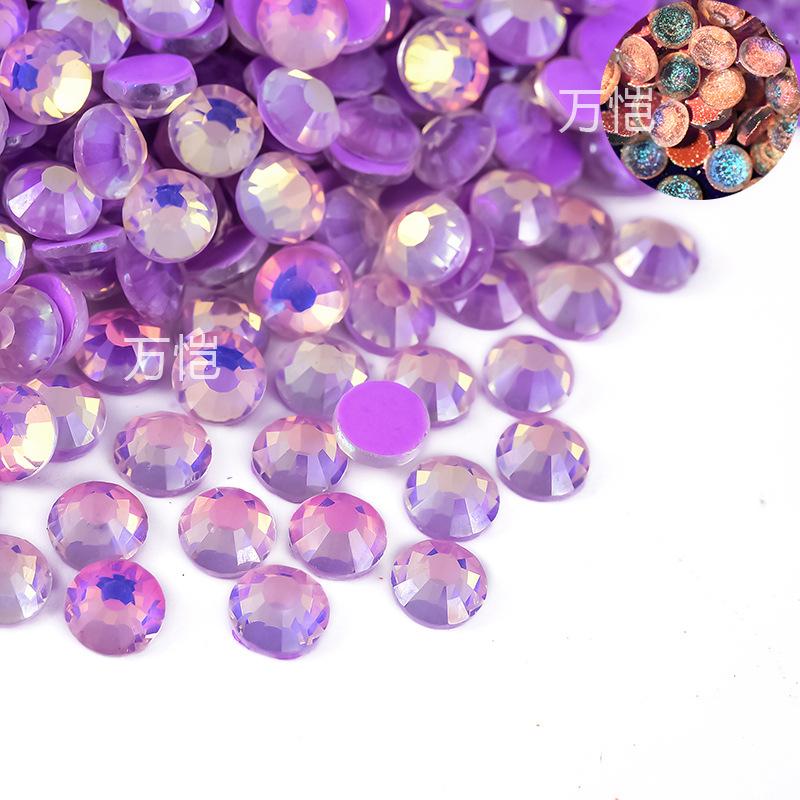 Nagelfräser, leuchtender Proteinglaskristall, flacher Boden, Strassstein, DIY-Nageldesign, Handyhülle, Beauty-Schmuck-Accessoires