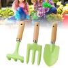 Complete Kids Garden Tool Set with Metal Construction&Wood Handles for Little Hands Planting Digging and Playing Outdoor