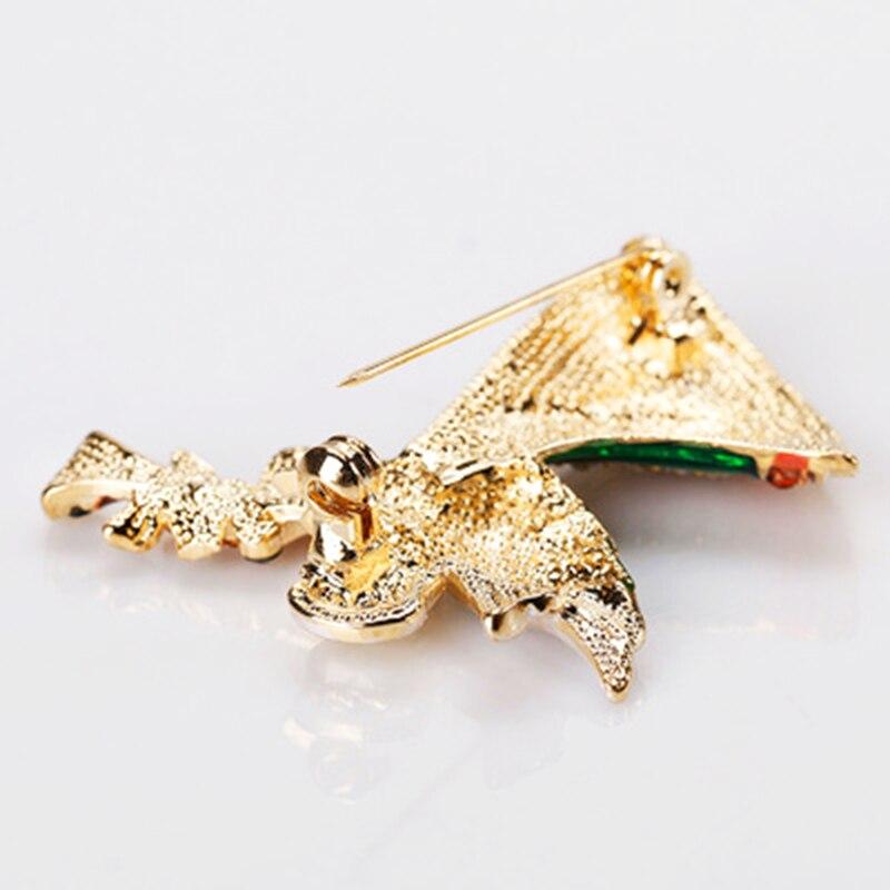 Blucome Christmas Angel Blowing Trumpet Brooch for Women Girls Clothes Hat Hijab Pin Christmas Corsage