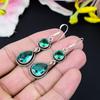 Green Tourmaline Gemstone Handmade 925 Sterling Silver Earring 2.56" KG-427
