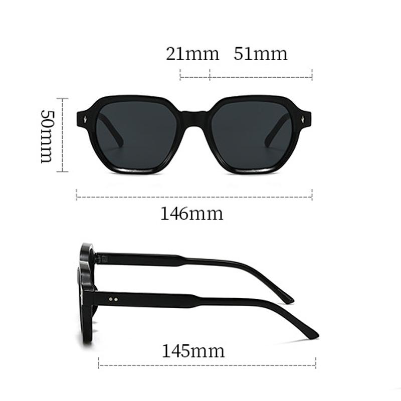  New Fashion Square Women Sunglasses Retro Trending Orange Leopard Rivets Candy Color Sun Glasses Shades UV400