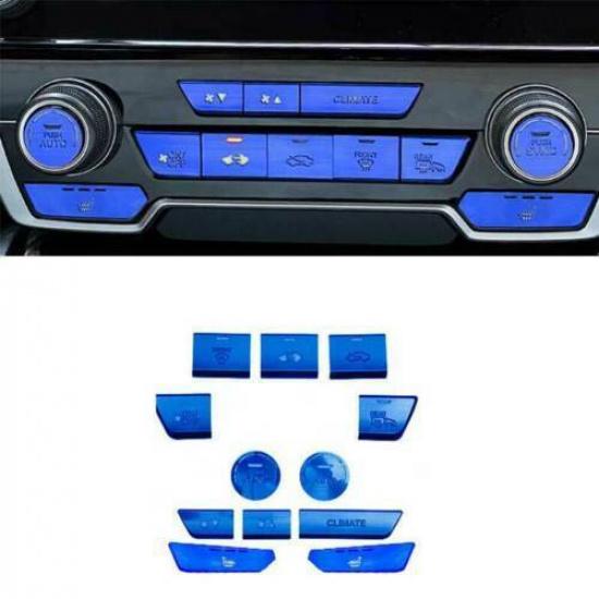 Aluminum Center Console AC CD Button Sticker Trim For Honda CR-V CRV 2017-2022