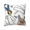 Jiu Jitsu Uncle American Flag Brazilian Square Pillowcase Cushion Cover Pillow Case Throw Pillow Cover for Home Sofa Living Room