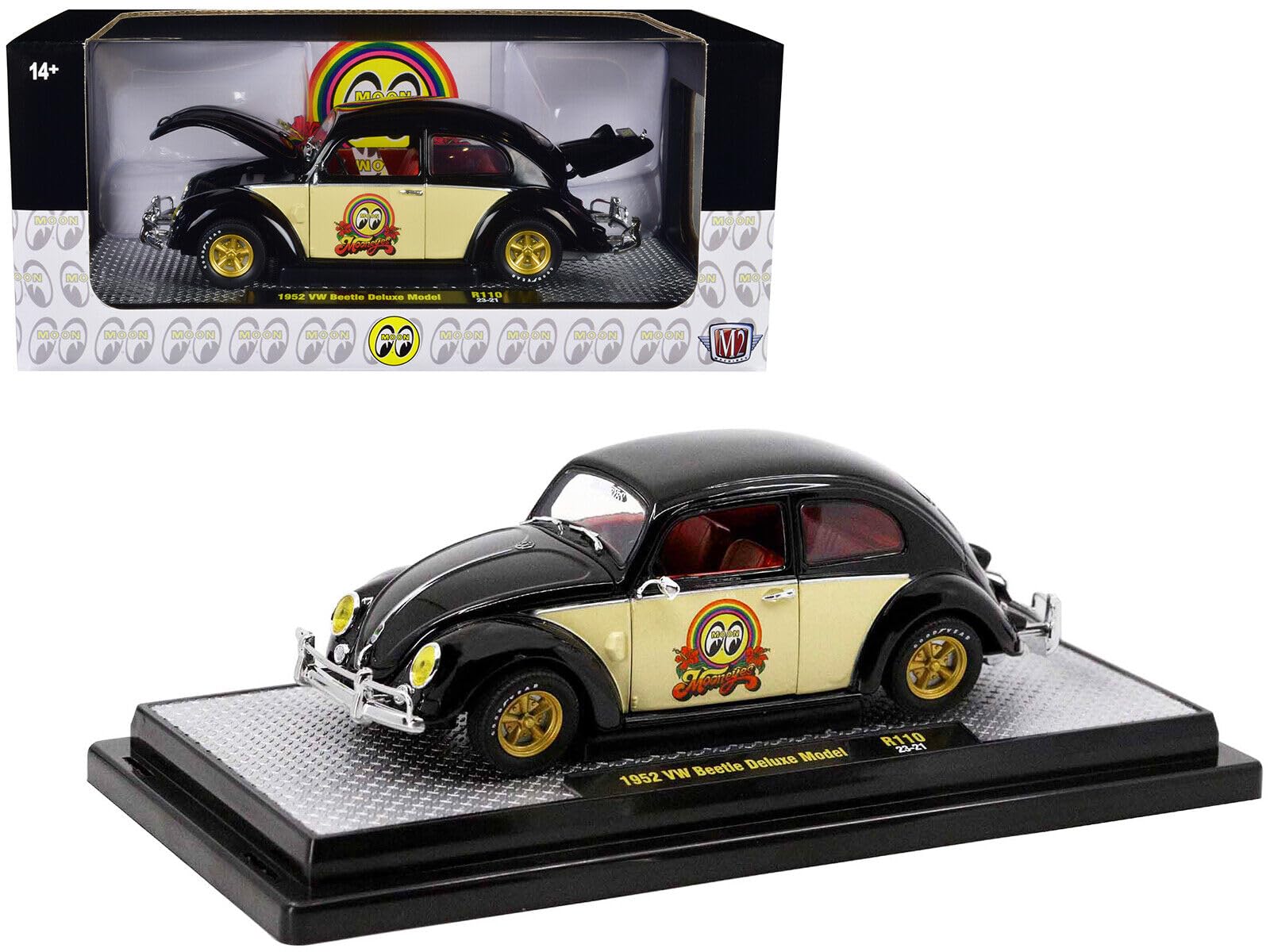 

M2 Machines Mooneyes Volkswagen 1952 Mooneyes Mini Car 1/24 Black/Beige бежевый