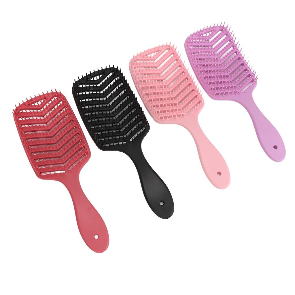 4pcs Vent Detangling Brush Faster Drying Time Scalp Massage Anti Slip Handle Blow Dry Vent Brush for Thick Thin Hair