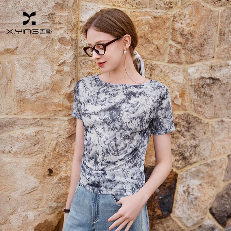 

Women s Gradient Print Slim-Fit Short Sleeve T-Shirt S