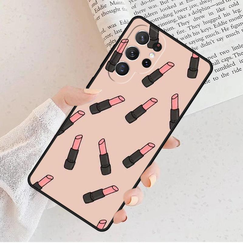 Lipstick Make Up Phone Case For Samsung Galaxy S25 S23 S30 S8 S21 S20 FE S24 S22 Note 10 20 Plus lite Ultra