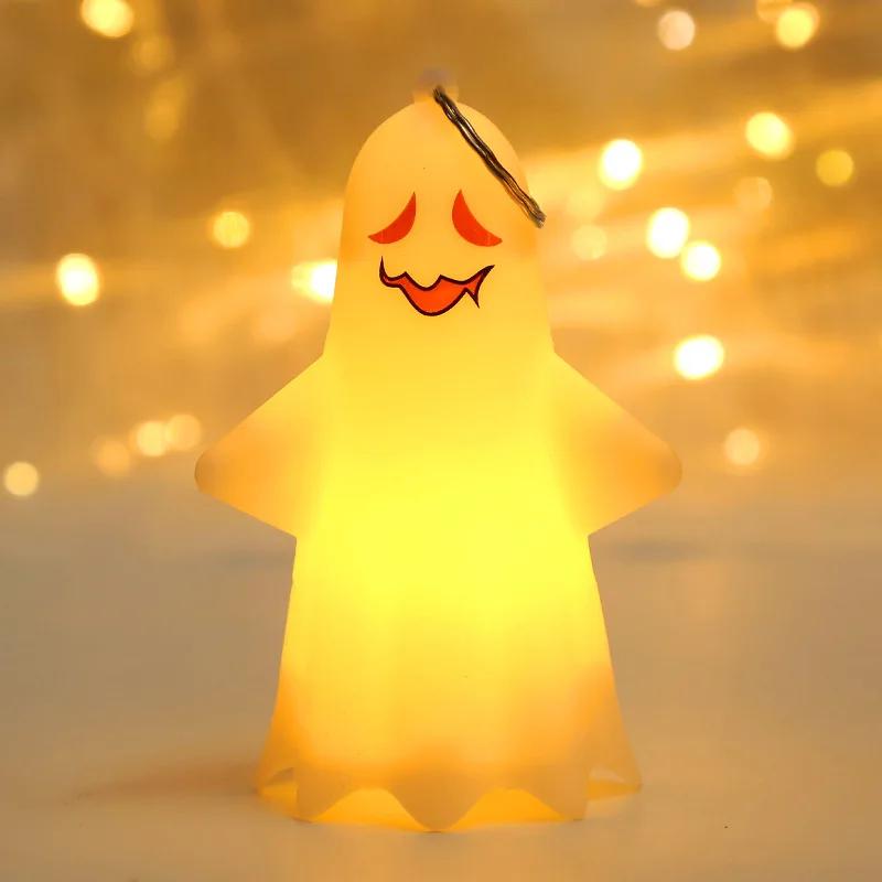 Horror Props Halloween LED Cute Ghost Hanging Lamp Horror Pumpkin Lantern Ghost Pendant Halloween Party Haunted House Home Decor