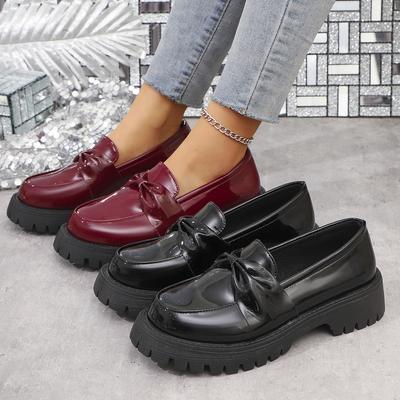 Women Sneakers 2026 New Punk Platform Loafers Round Toe Chunky Heel Vintage Shoes for Women Slip On High Heels Sneakers Women