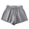 Letter Webbing Double Waist Head Fake Two Sports Shorts Women's Summer Fashion Casual A-line Hot Pants