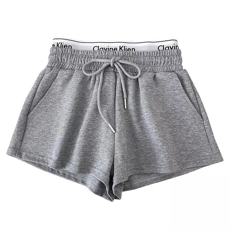 Letter Webbing Double Waist Head Fake Two Sports Shorts Women's Summer Fashion Casual A-line Hot Pants