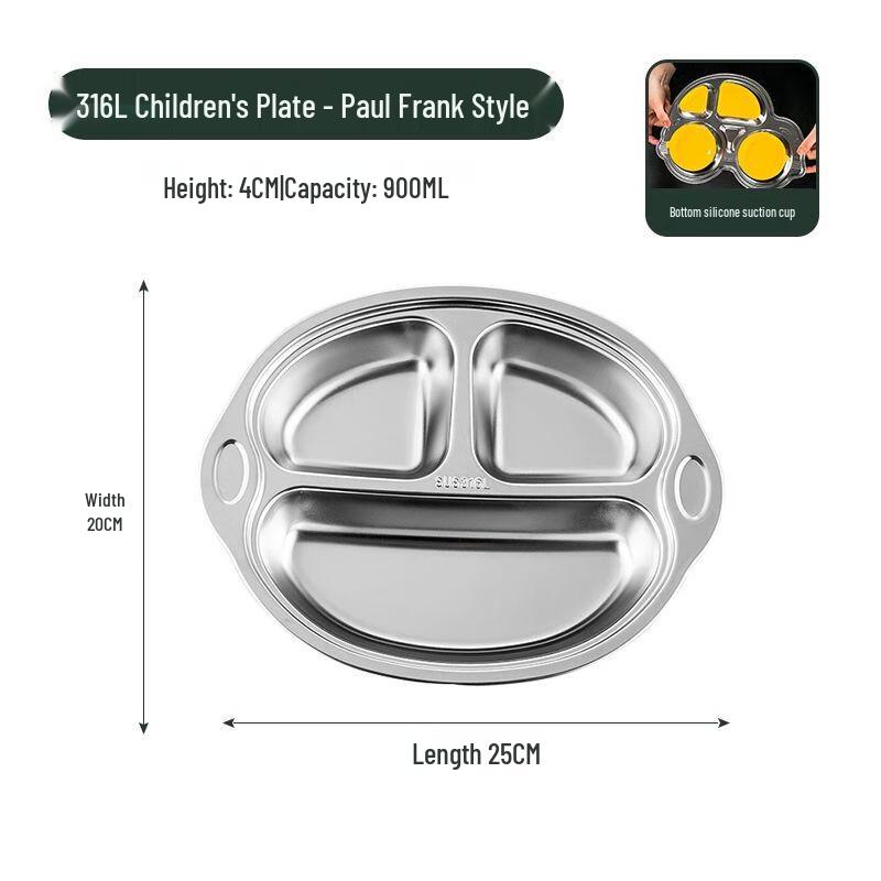 Jiakangming 316L Stainless Steel Divided Children s Suction Plate