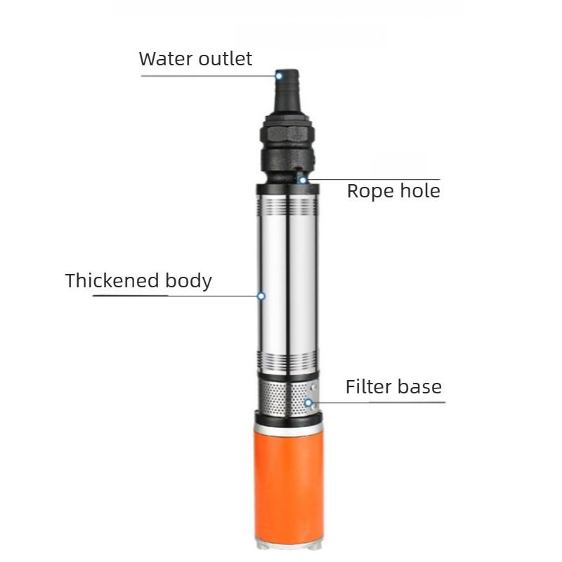 48V60V High Lift DC Deep Well Pump Electromobile Submersible Pump Household Agricultural High Flow Pumping Equipment