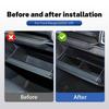 For Ford Ranger 2022-2026 Passenger Side Storage Box Divider ABS Black 4PCS Organizer Tray Interior Accessories Storage Holder