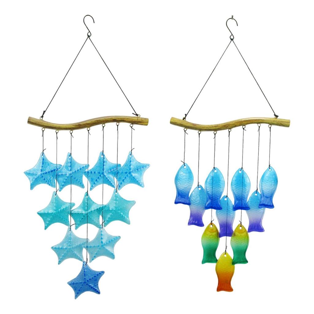 Glass Wind Chime Unique Gift for Grandmother Mother Friends Handcrafted Outdoor Decor for Garden Outside Porch Patio Backyard