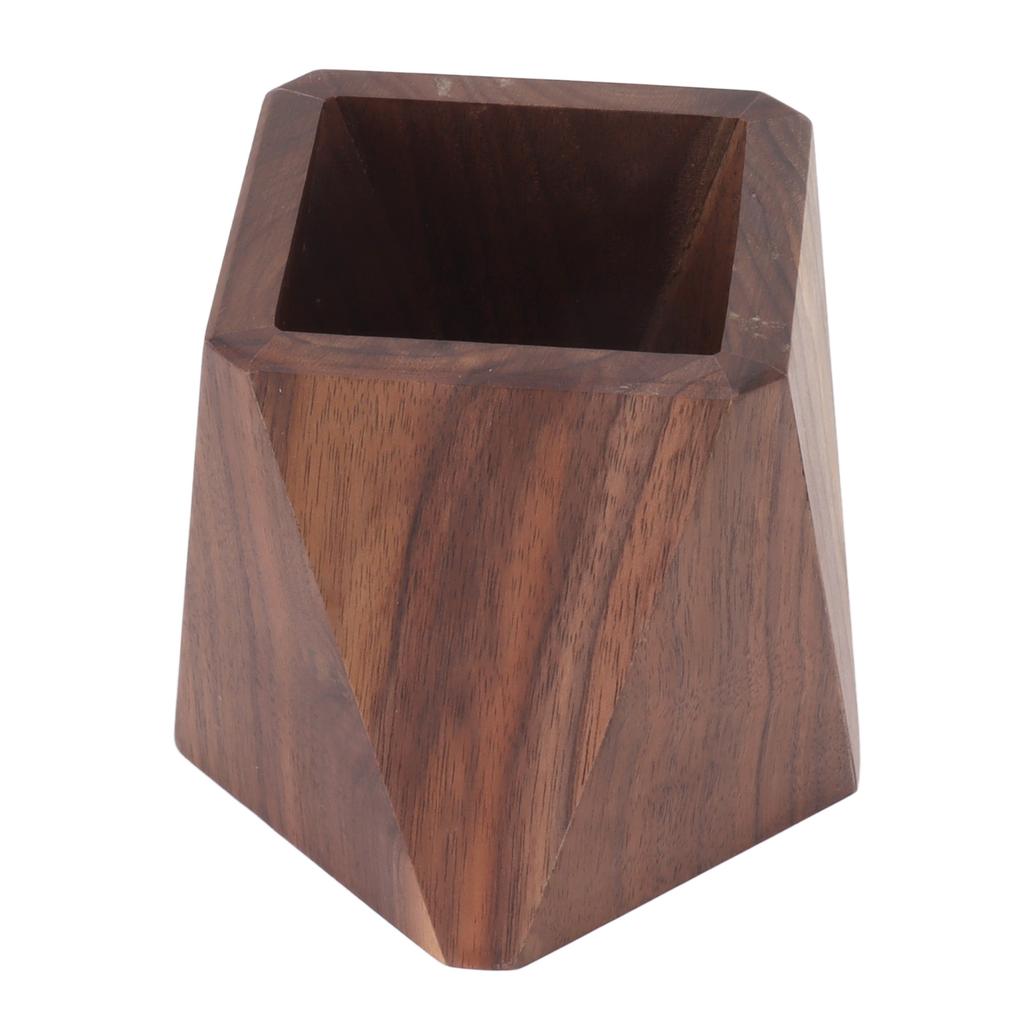 Cooking Utensil Container Smoothing Stable Large Capacity Simple Wooden Pen Holder for Kitchen Family Office