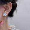 Pure Silver Stud Earrings for Women - Peony Earrings - Unique and Minimalist Luxury High-end Style Earrings