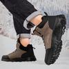 Men's Shoes Winter Thick and Cotton Mid High Top Casual Sports Shoes Warm Outdoor Shoes Lightweight and Non Slip Dad Shoes Walking Shoes