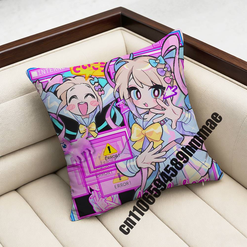 needy streamer overload KAngel Amechan Throw Pillow Case Sham For 30x30cm 45x45cm 50x50cm Square Office Cushion Cover